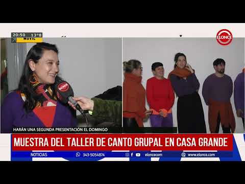 Muestra del taller de canto grupal en Casa Grande