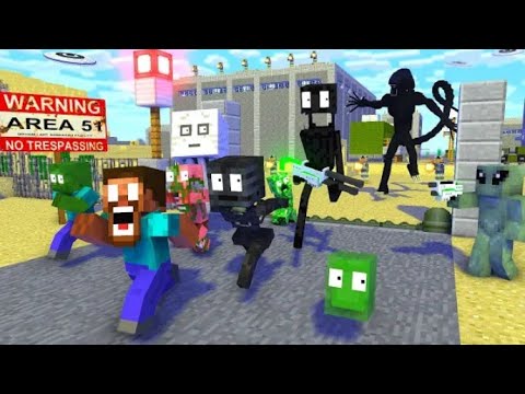 Monster School: Can Knockdown Funny Minecraft Animation