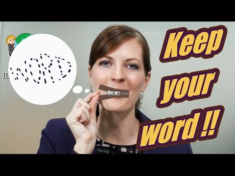 【Ecom Englisch】  Englisch Lernen leicht gemacht  13/100: Keep your word