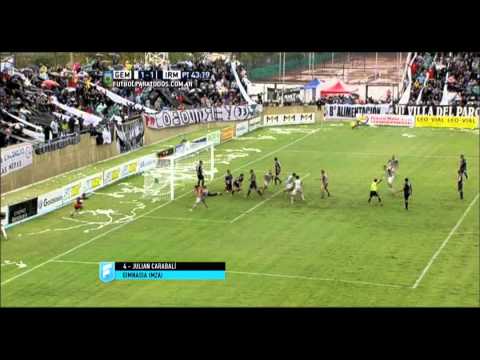 Gol de Carabalí. Gimnasia (M) 1 - Independiente RM 1. Fecha 7. B Nacional 2015. FPT