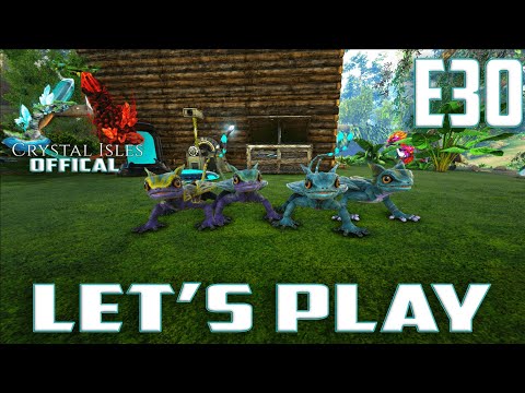 Let's Play ARK:Survival Evolved Offical Crystal Isles-Ep.30-Glowtail Taming & Breeding