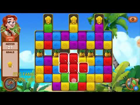 Lost island match 3 blast adventure level 14 MYSTERY ISLAND HD 1080P