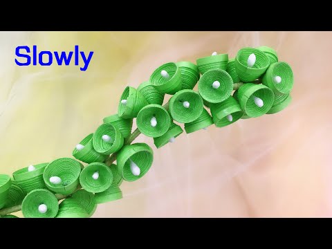 ABC TV | How To Make Bells Of Ireland Paper Flower (Slowly) | Flower Paper Quilling - Craft Tutorial