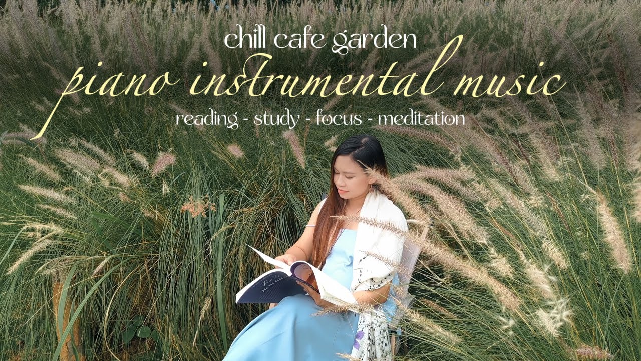 🎹 🎶 Nature, Books, and Piano ☕📚 Relaxing Garden Cafe Music 🌿🔥🦜🕊️🍁