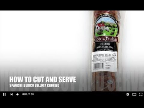 Iberico Bellota Chorizo - How to cut and serve