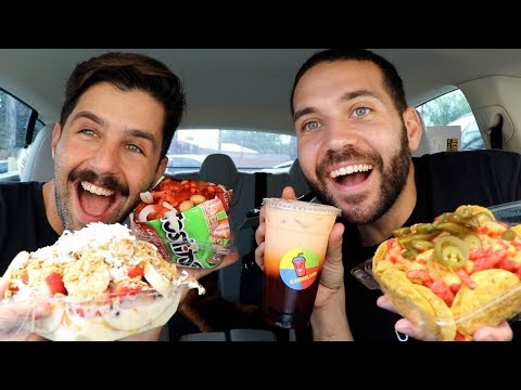 TRYING AUTHENTIC MEXICAN SNACKS MUKBANG with JOSH PECK!! Video