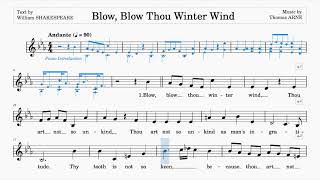 Blow, Blow Thou Winter Wind (Arne) | E♭Major | ABRSM Grade 4 | List A | 90 bpm | Sing-Along