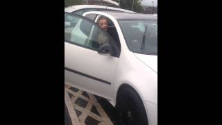 preview picture of video 'Idiot woman driver parking in wrong place has a tantrum about being blocked in!'