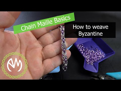 Chain Maille Basics - How to weave Byzantine (two colours)