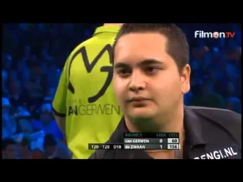 2015 European Darts Championship Round 1 van Gerwen vs de Zwaan pt1
