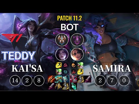T1 Teddy Kai'Sa vs Samira Bot - KR Patch 11.2