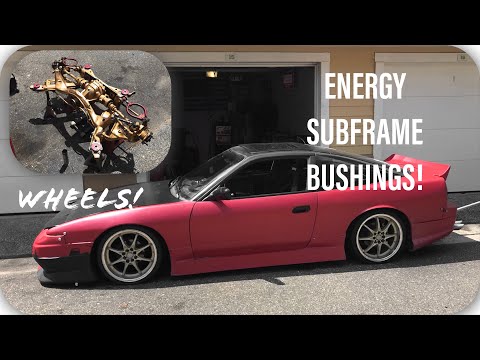 S13 'Energy Suspension' POLY Sub-frame bushing Install + Wheels!