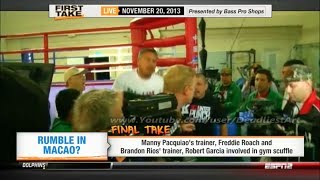 ESPN First Take - Brandon Rios Trainer Started the Fight with Freddie Roach - Full Fight