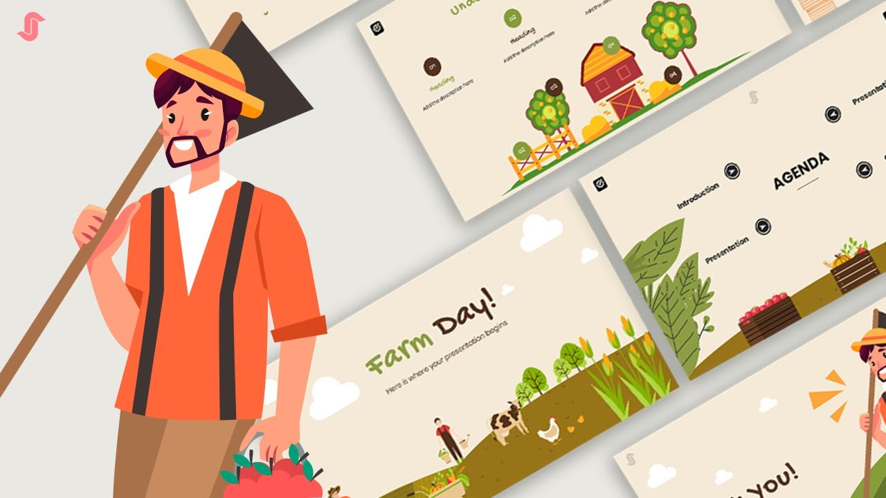 FARM DAY | FREE PPT TEMPLATE | RAN15JEN