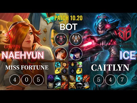 GRF Naehyun Miss Fortune vs SB Ice Caitlyn Bot - KR Patch 10.20