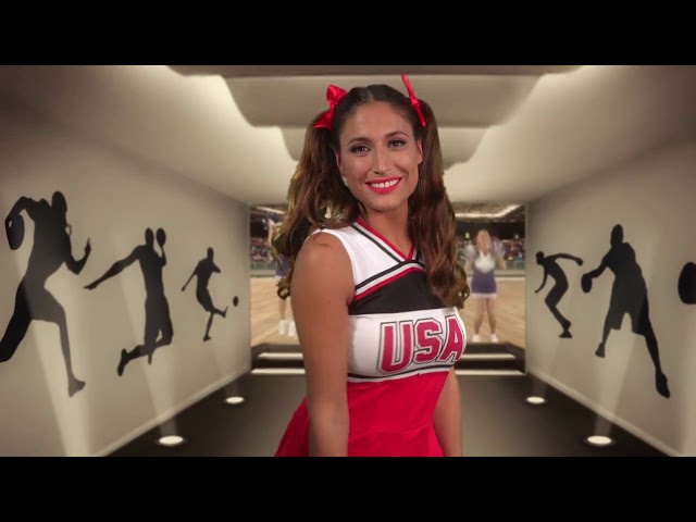 Vídeo relacionado con Disfraz de Animadora Mujer Adulta,Disfraz de Animadora para Mujer, Uniforme de Cheerleader, con Pompones,Silbatos y Calcetines,Disfraz Carnaval para Halloween y Fiestas de Disfraces (Azul, M)