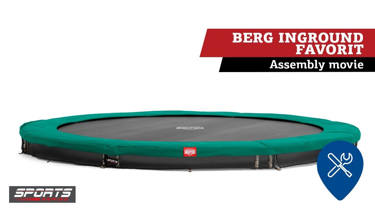 Батут Berg InGround Grand Favorit Grey 520x345 см с сеткой Comfort