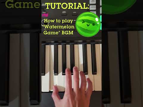 Watermelon Game BGM music Tutorial #shorts #スイカゲーム #pianotutorial #piano
