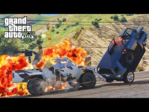 GTA 5 CUSTOM TECHNICAL (PICK-UP) TRUCK CRASHES EP. 2 - IMPACT COMPILATION - DESTRUCTION