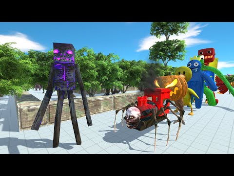 Enderman vs Boxy Boo DEATH RUN - Animal Revolt Battle Simulator