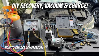 How to Replace GM 3.6 AC Compressor (+DIY R134a Recovery, Vacuum, & Charge!)