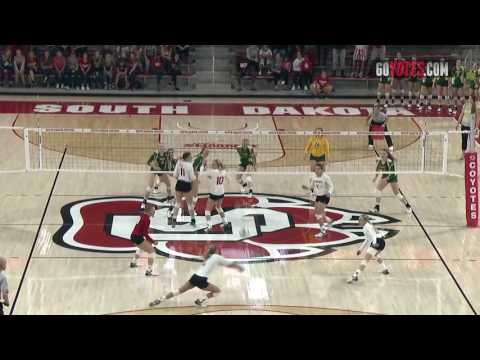 Volleyball Highlights: South Dakota 3, NDSU 0