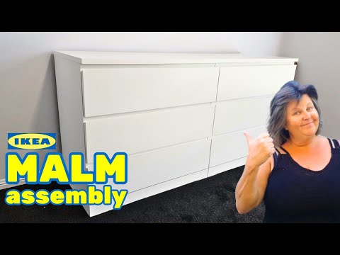 How to assemble the Ikea MALM 6 drawer dresser.