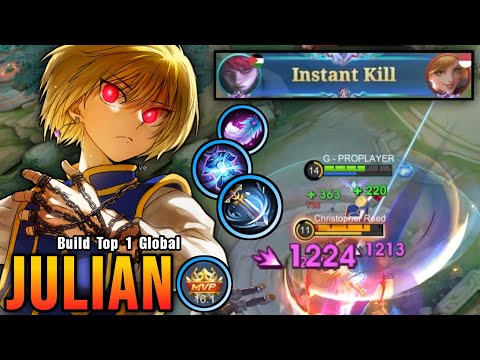 One Shot Delete Enemies!! 19 Kills Julian Insane Burst DMG!! - Build Top 1 Global Julian ~ MLBB