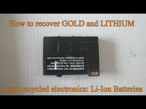 How to recover gold and lithium from li-ion batteries