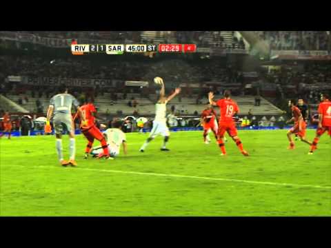 Gol de Cháves. River 2 Sarmiento 2. Fecha 10. Primera División 2016