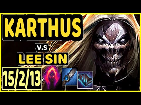 GILIUS (KARTHUS) vs LEE SIN - 15/2/13 KDA JUNGLE CHALLENGER GAMEPLAY - EUW