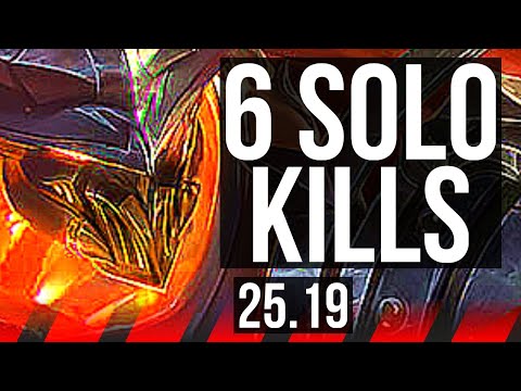 MORDEKAISER vs TRYNDAMERE (TOP) | 6 solo kills | KR Diamond | 25.19