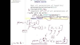 148, Recursion and implementing permutation with Python