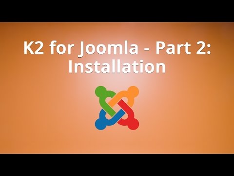 K2 for Joomla Part 2 Installation