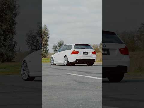 BMW E91 LCI Wagon on Apex EC-7 Flow-Formed Wheels in Race Silver