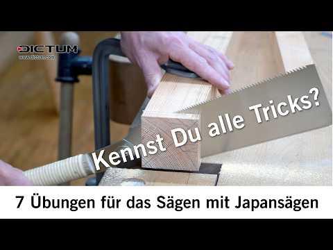 Learn to saw with a Japanese saw - 7 exercises for precise sawing including error corrections