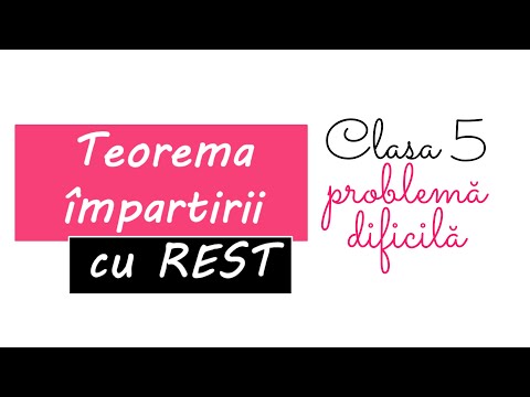 Teorema impartirii cu rest Clasa 5 #matematica