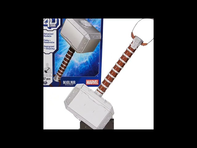 Vídeo relacionado con 4D Build - MARTILLO DE THOR MJOLNIR - Puzzle Marvel 3D - Juguetes Marvel - Rompecabezas 3D Juego Construcción - Puzzles para Adultos y Niños - 6069816 - Juguetes Niños 12 Años +.