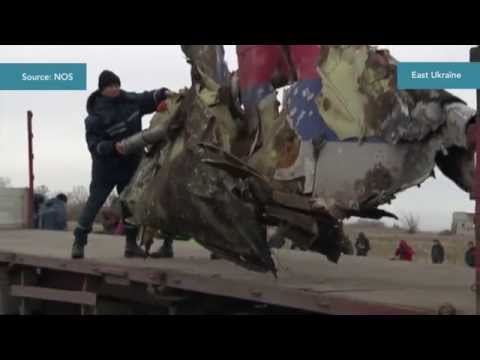 Impression of the wreckage MH17 at Air Force base Gilze-Rijen