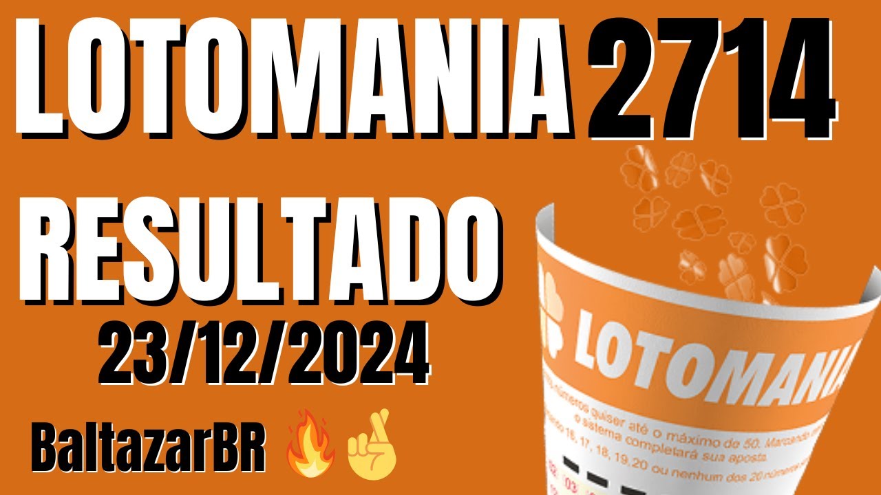 🍀 Lotomania 2714 Resultado Lotomania de hoje 2714 concurso 2312