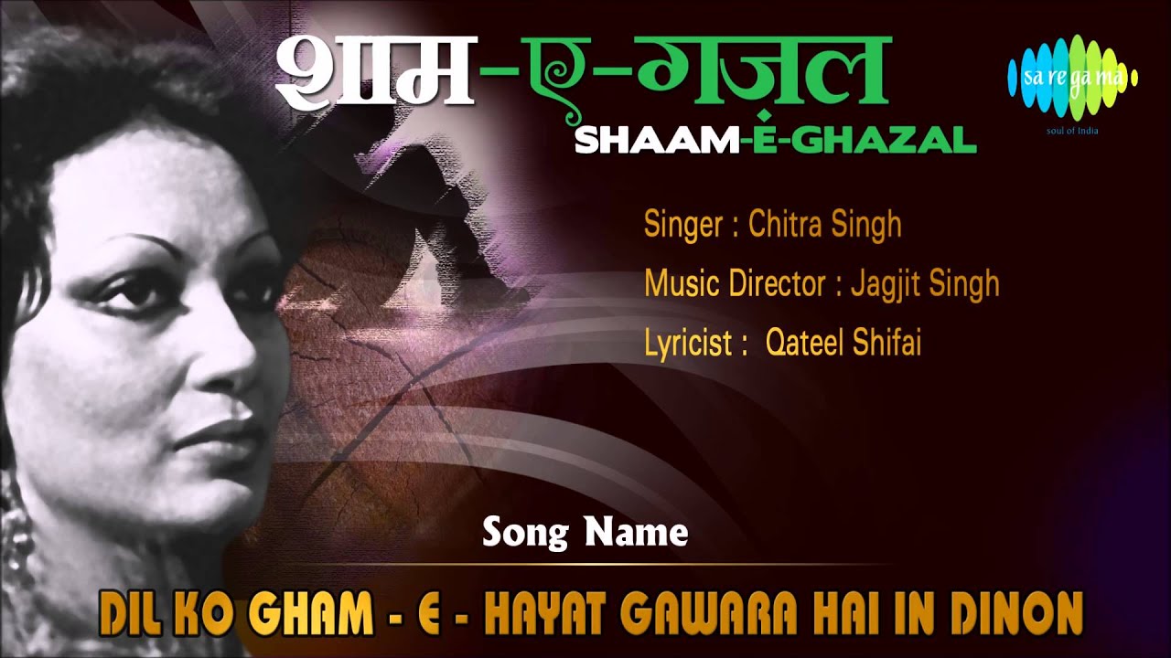 Dil Ko Ghame Hayat Gawara Hai In Dino Lyrics | A Mile Stone (Jagjit Singh) | Chitra Singh