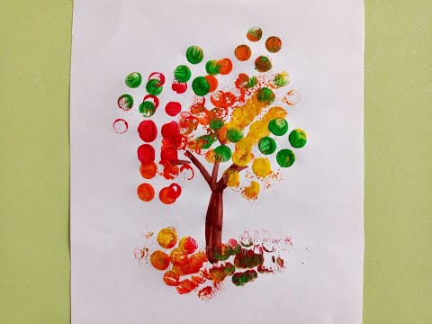 Нетрадиційне малювання 'Осіннє дерево' (молодша група)
