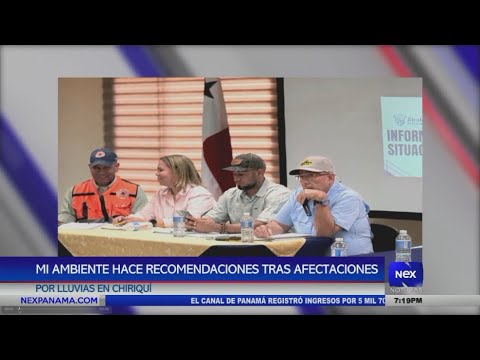 Miambiente hace recomendaciones tras afectaciones por lluvias en Chiriquí
