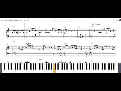 Sonny Clark solo on "Bag's Groove" (transcription, soundslice)