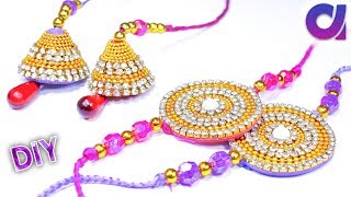 How to make rakhi at home | raksha bandhan | silk thread rakhi | tutorial | Artkala 238