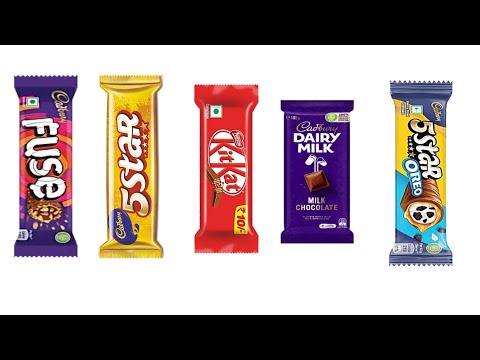 Cadbury Fuse Vs Cadbury 5 Star Vs Kitkat Vs Cadbury Dairy Milk Vs Cadbury 5 Star Oreo Chocolate |