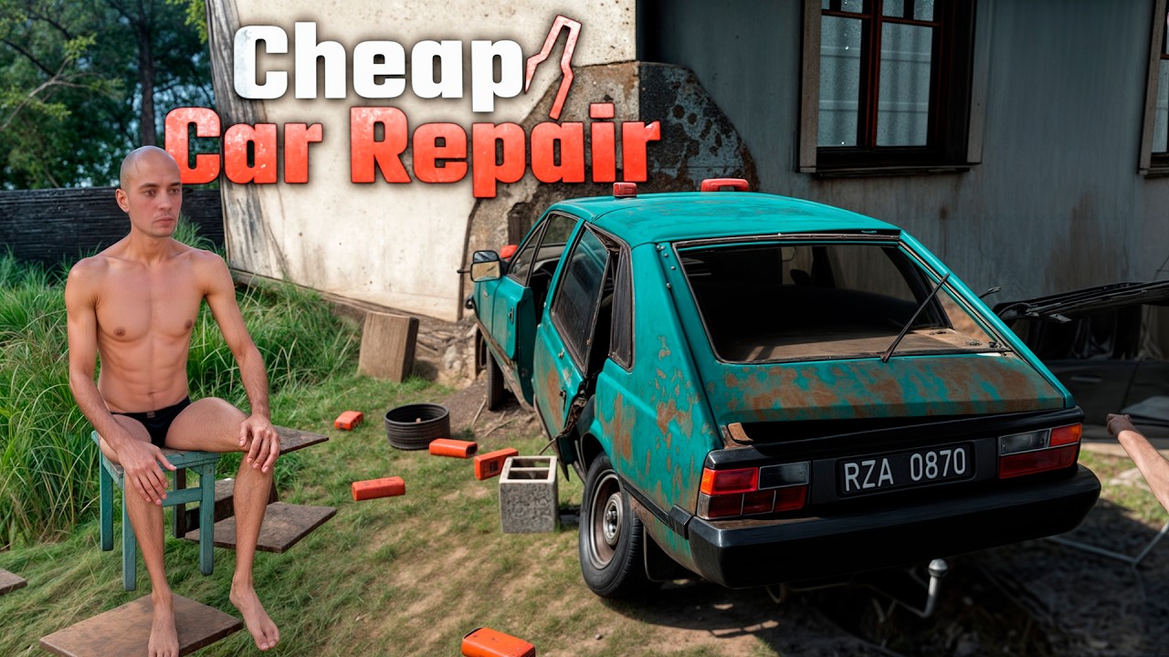 O doido BATEU o carro e fugiu PELADO! - Cheap Car Repair #12