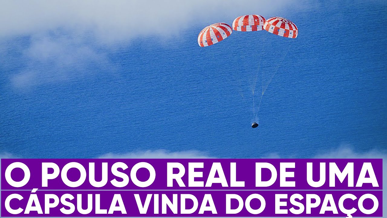 Câmera grava cápsula chegando do espaço