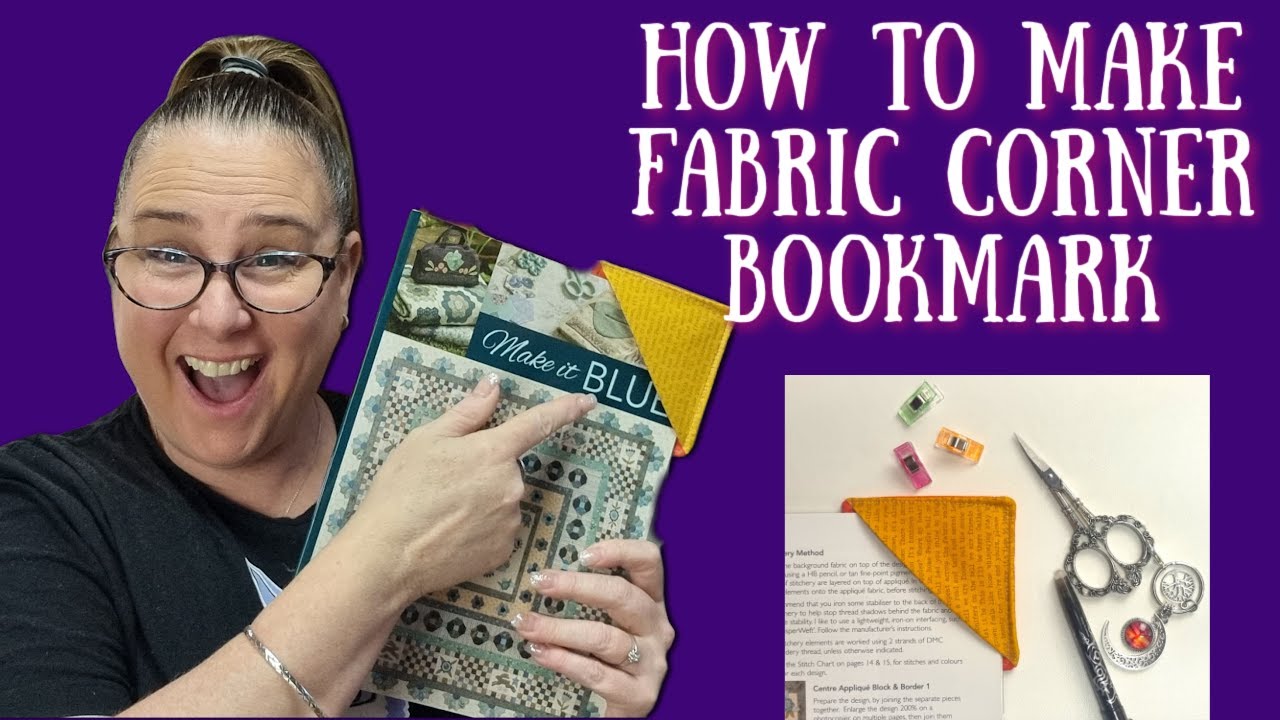 DDs Fabric Corner Bookmark | Sewing Tutorial - Beginner Friendly