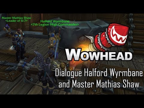 Dialogue Halford Wyrmbane and Master Mathias Shaw